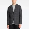 SELECTED SLIM FIT RUTIG KAVAJ Grey Hot