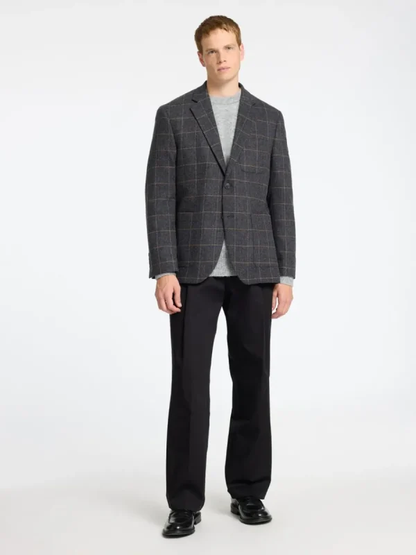 SELECTED SLIM FIT RUTIG KAVAJ Grey Hot