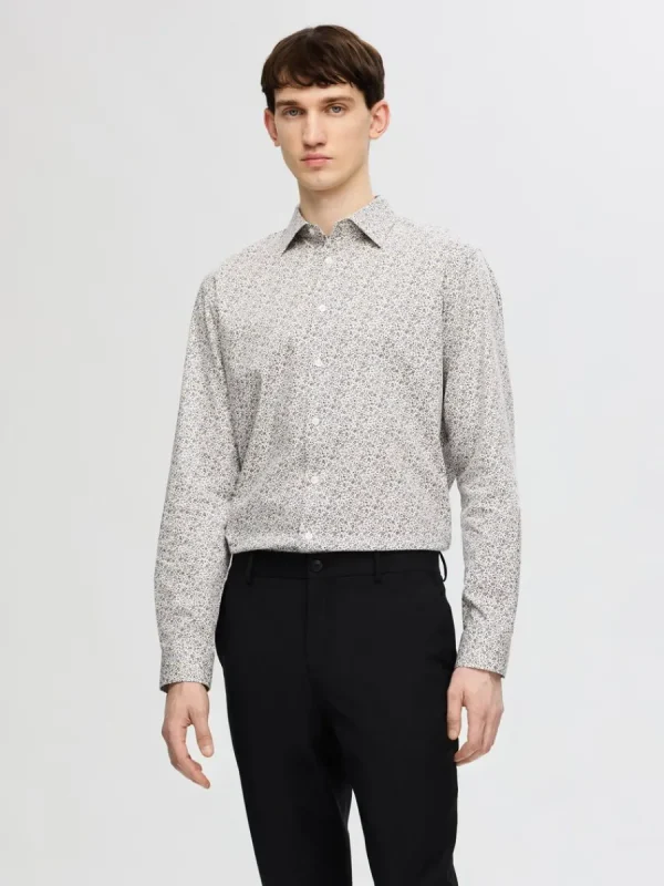 SELECTED SLIM FIT SKJORTA Beige Cheap