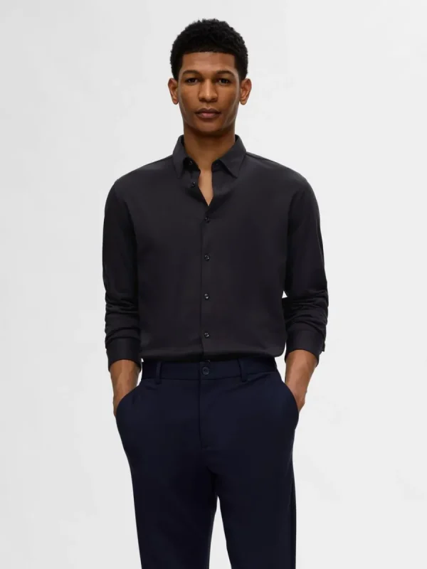 SELECTED SLIM FIT SKJORTA Black Online