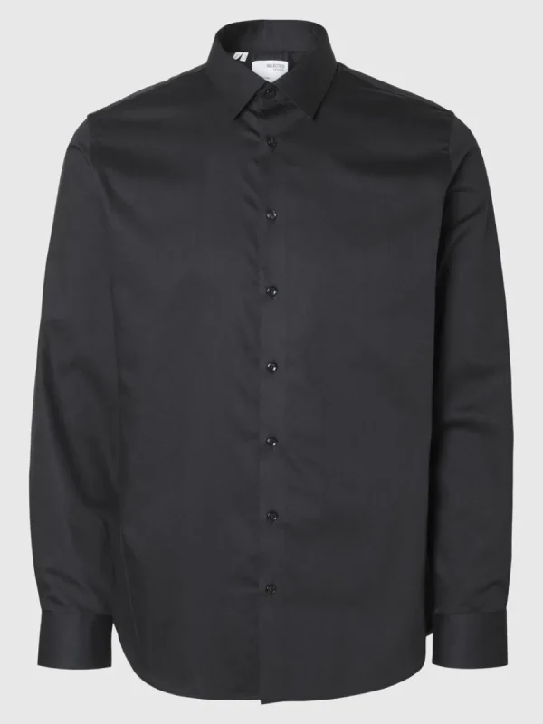 SELECTED SLIM FIT SKJORTA Black Cheap