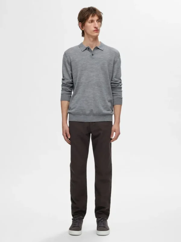 SELECTED 175 SLIM FIT STRUKTURERAD CHINOS Brown Store