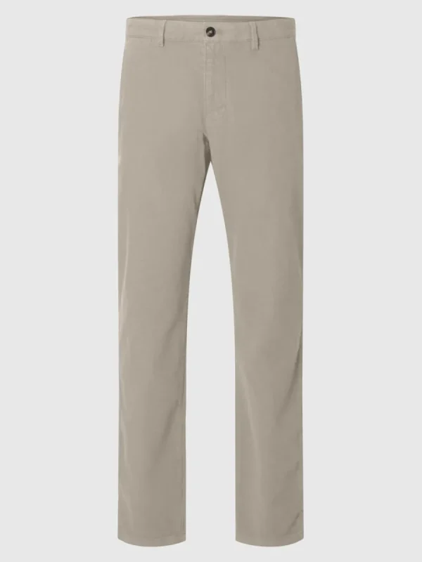 SELECTED 175 SLIM FIT STRUKTURERAD CHINOS Beige Discount