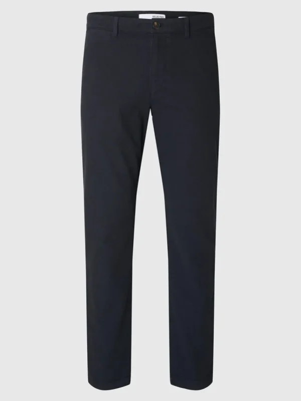 SELECTED 175 SLIM FIT STRUKTURERAD CHINOS Blue Outlet