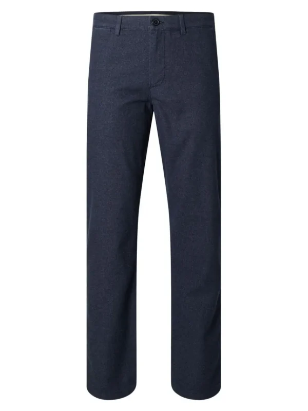 SELECTED 175 SLIM-FIT BRUSHED CHINOS Blue Best Sale