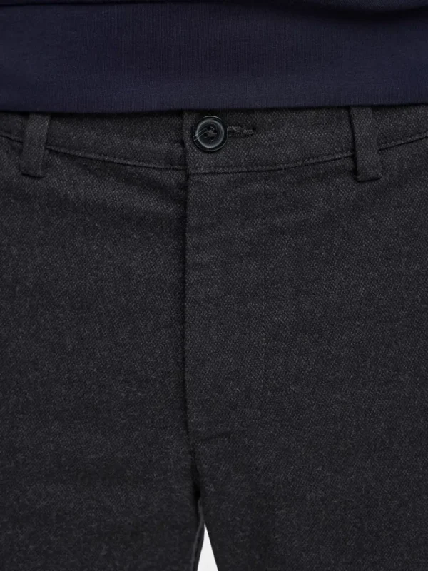 SELECTED 175 SLIM-FIT BRUSHED CHINOS Black Best Sale