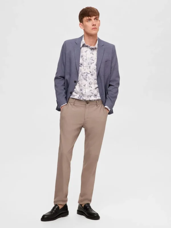 SELECTED 175 SLIM-FIT BYXOR Beige Clearance