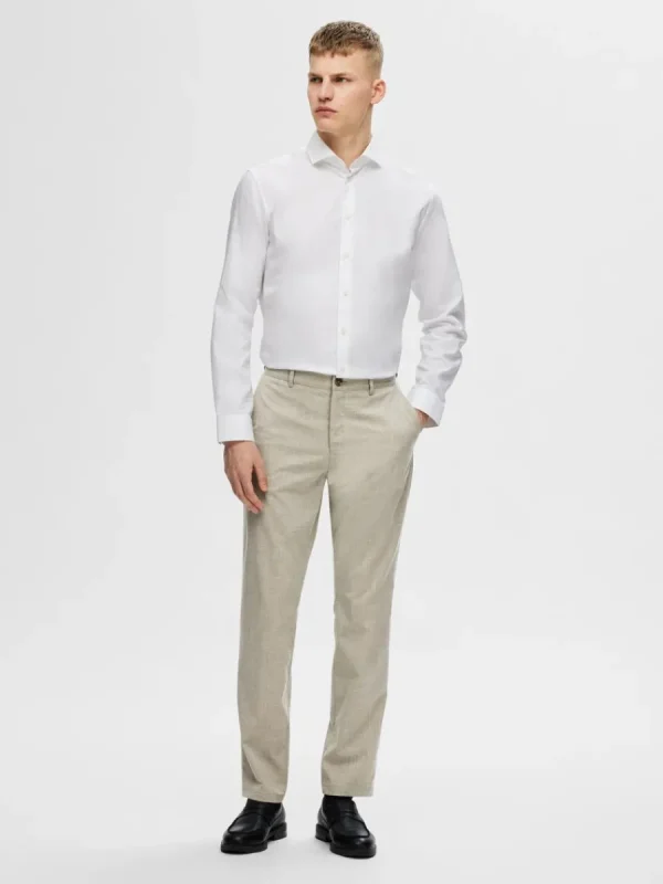 SELECTED 175 SLIM-FIT BYXOR Beige Cheap