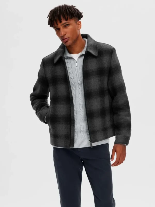 SELECTED SLÄT JACKA Grey Best