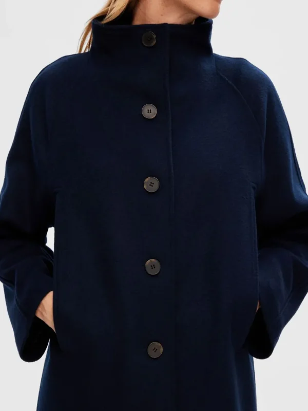 SELECTED SLÄT KAPPA Blue Discount