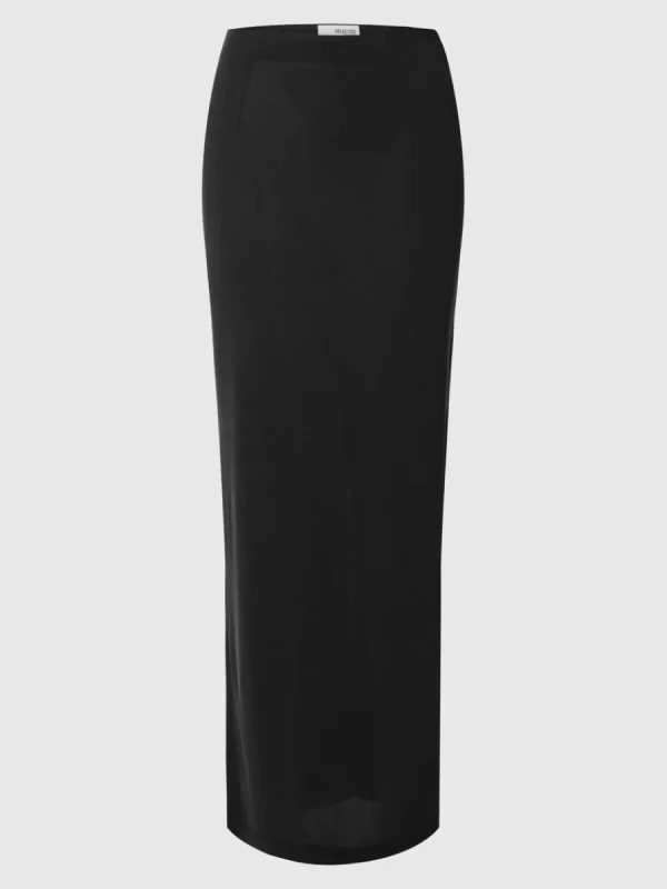 SELECTED SMAL MAXIKJOL Black Discount