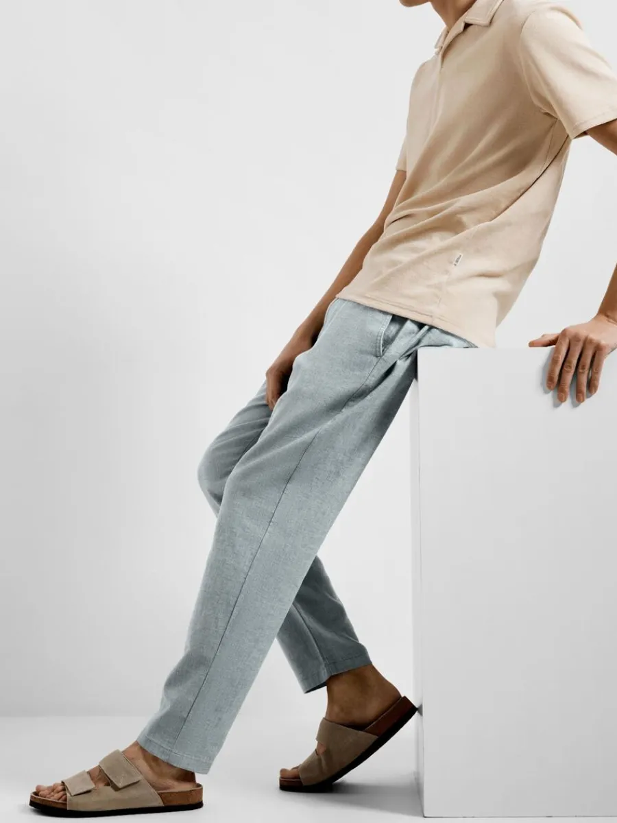 smal_passform_avsmalnande_3-6.webp SELECTED SMAL PASSFORM AVSMALNANDE BYXOR Blue Flash Sale