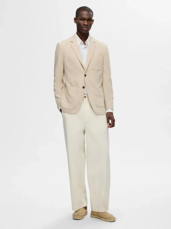 SELECTED SMAL PASSFORM ENKELKNÄPPT KAVAJ Beige Best Sale