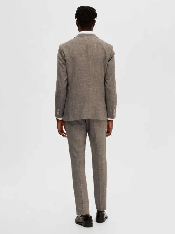 SELECTED SMAL PASSFORM ENKELKNÄPPT KAVAJ Brown Fashion