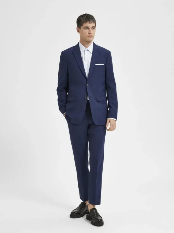 SELECTED SMAL PASSFORM ENKELKNÄPPT KAVAJ Blue Hot