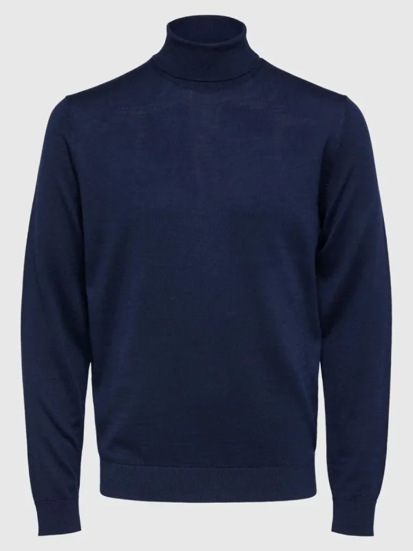 SELECTED SMAL PASSFORM POLOTRÖJA Blue Discount