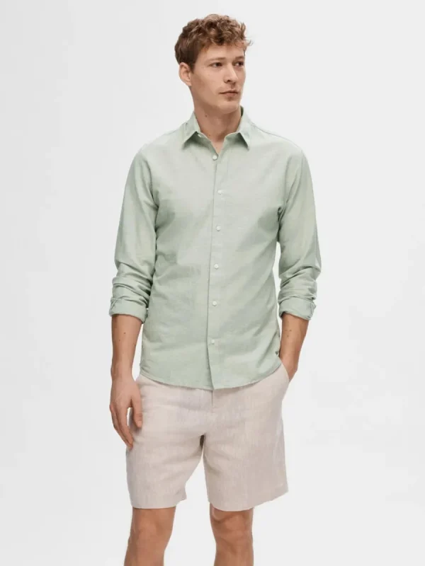 SELECTED SMAL PASSFORM SKJORTA Green Hot