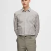 SELECTED SMAL PASSFORM SKJORTA Grey Shop