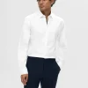 SELECTED SMAL PASSFORM SKJORTA White Hot