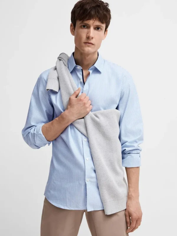 SELECTED SMAL PASSFORM SKJORTA Blue Cheap