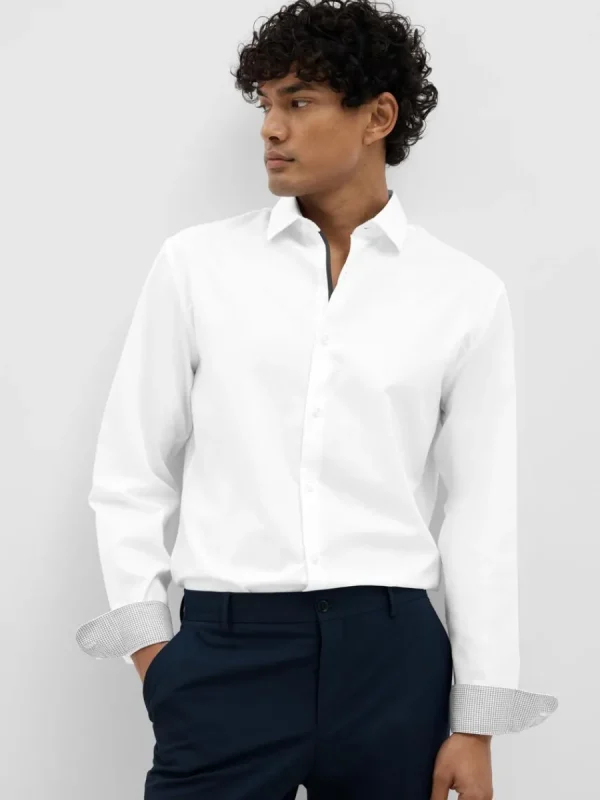 SELECTED SMAL PASSFORM SKJORTA White Hot