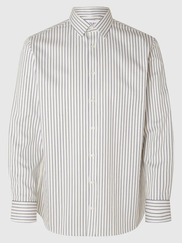 SELECTED SMAL PASSFORM SKJORTA Grey Shop
