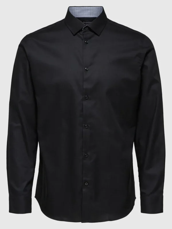 SELECTED SMAL PASSFORM SKJORTA Black Discount