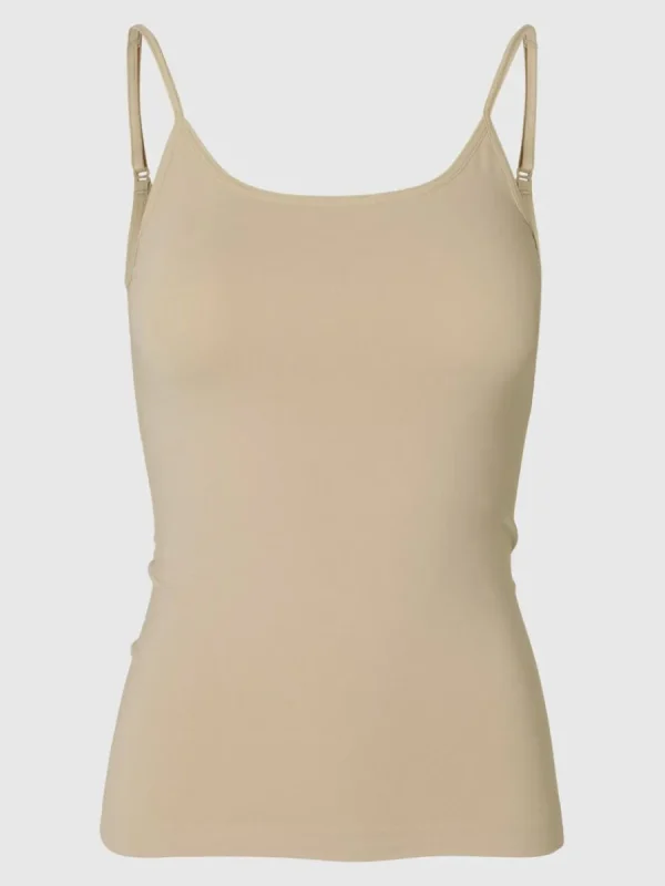 SELECTED SÖMLÖS SHAPEWEAR-TOPP Brown Sale