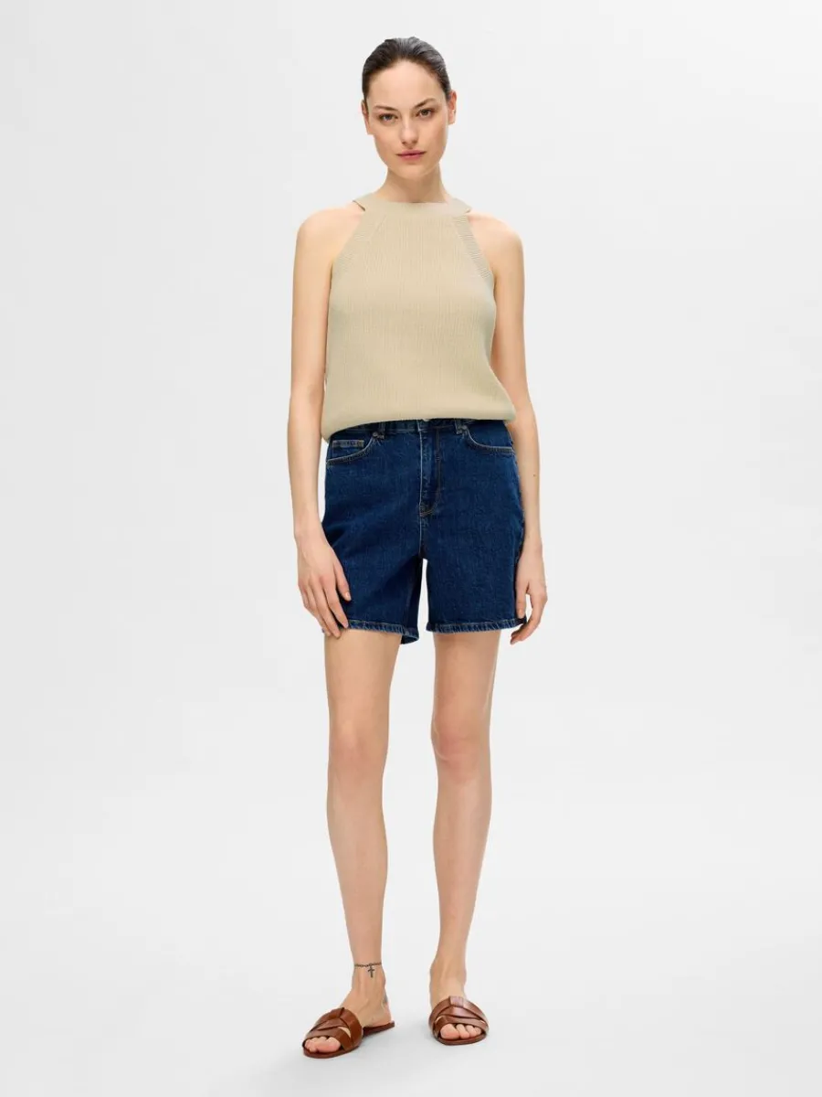 stickad_halterneck_topp_1-1.webp SELECTED STICKAD HALTERNECK TOPP Beige Best Sale