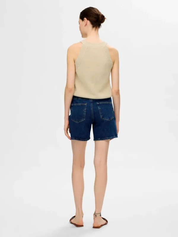 SELECTED STICKAD HALTERNECK TOPP Beige Best Sale