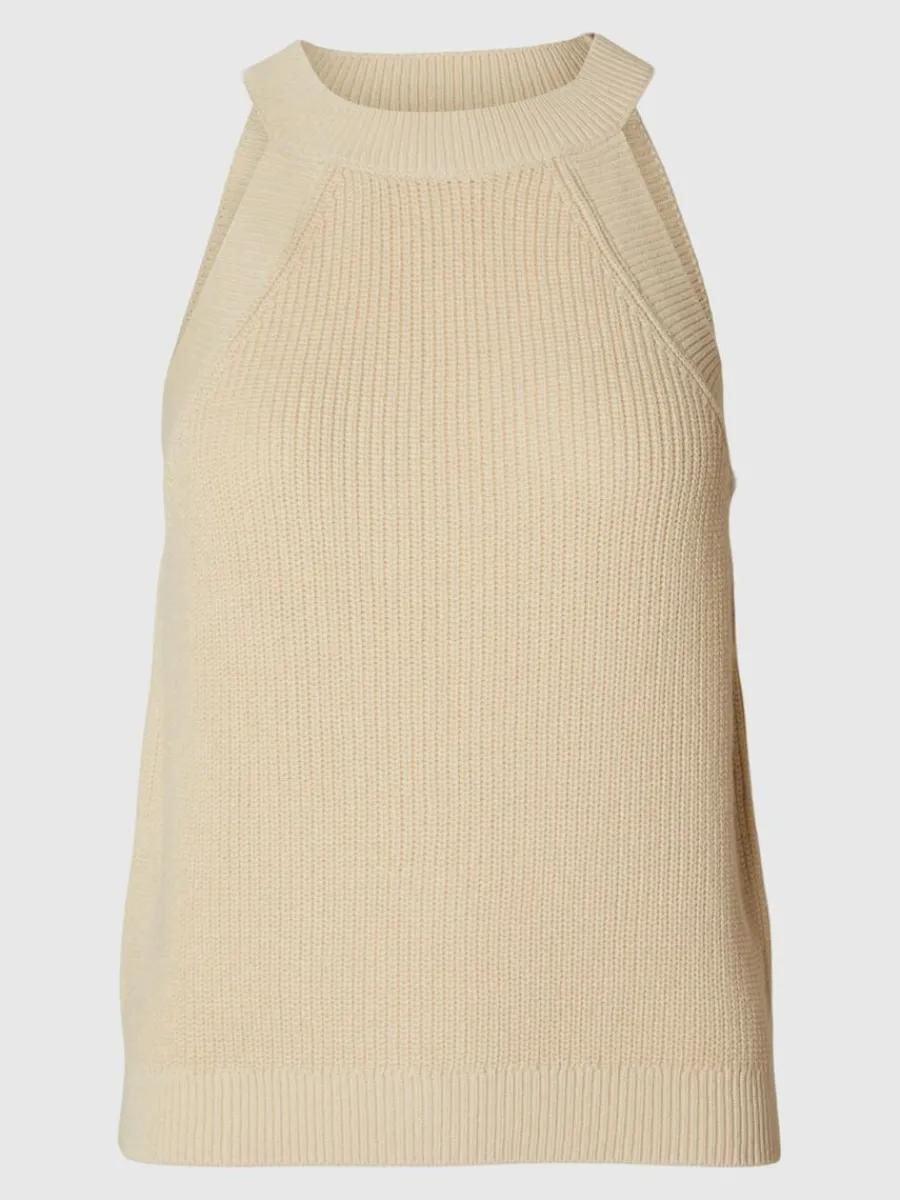 stickad_halterneck_topp_5-1.webp SELECTED STICKAD HALTERNECK TOPP Beige Best Sale