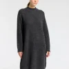 SELECTED STICKAD KORT KLÄNNING Grey Store