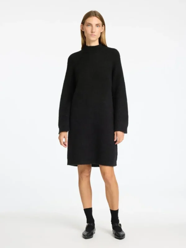 SELECTED STICKAD KORT KLÄNNING Black New