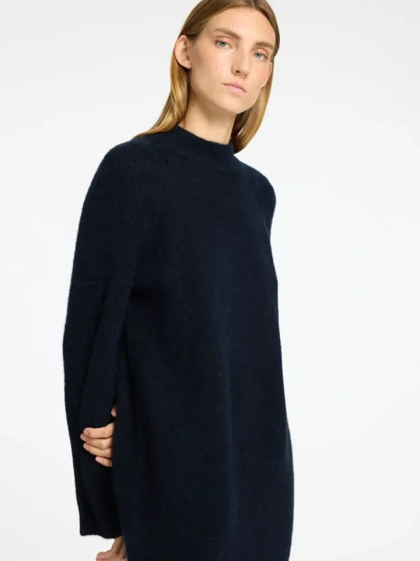SELECTED STICKAD KORT KLÄNNING Blue Discount