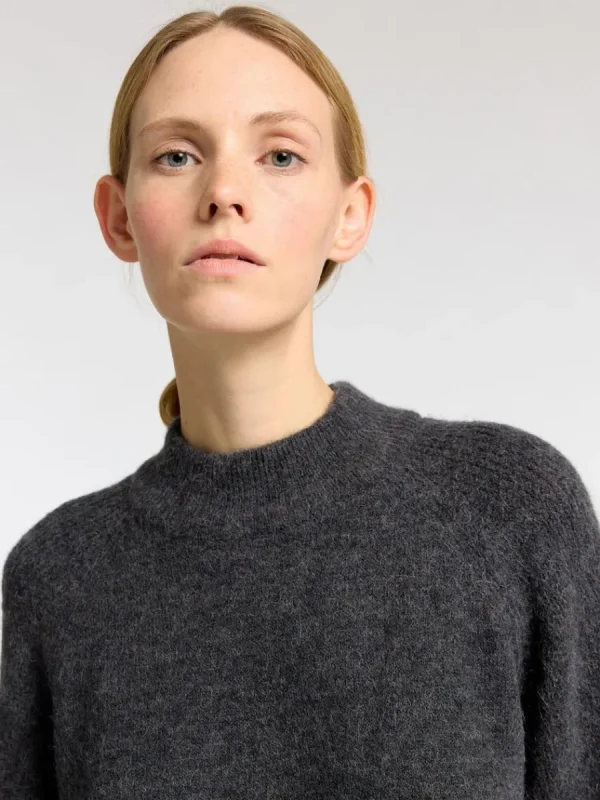 SELECTED STICKAD KORT KLÄNNING Grey Store