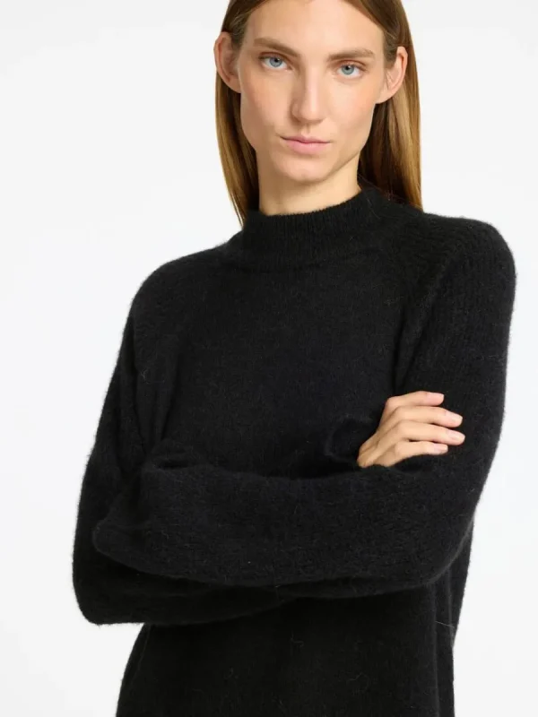 SELECTED STICKAD KORT KLÄNNING Black New