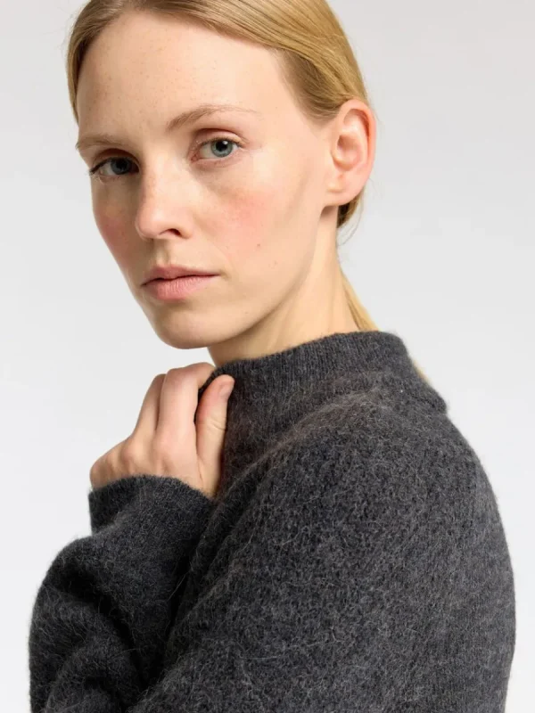 SELECTED STICKAD KORT KLÄNNING Grey Store