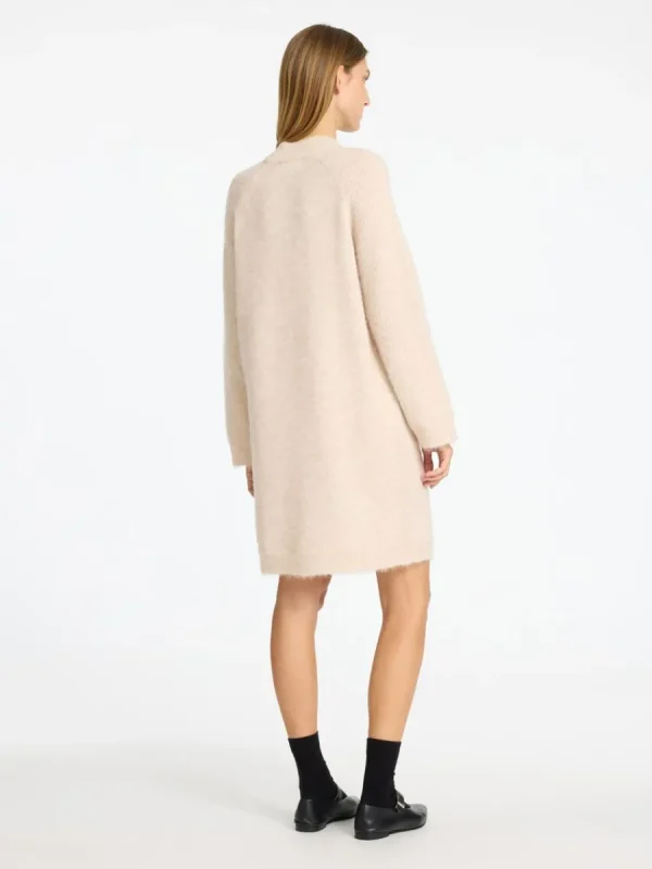 SELECTED STICKAD KORT KLÄNNING Beige Discount