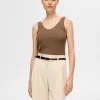 SELECTED STICKAD LINNE Brown Outlet