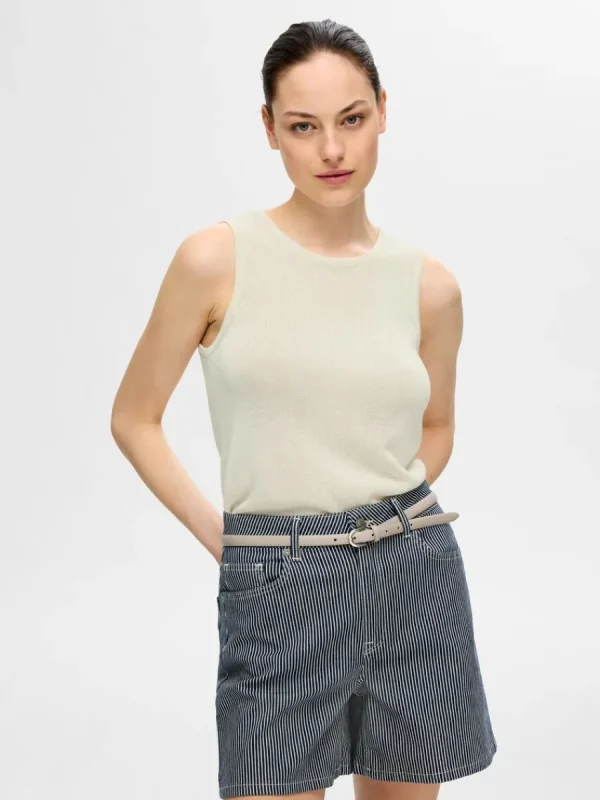 SELECTED STICKAD LINNE Beige Cheap