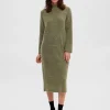 SELECTED STICKAD MAXIKLÄNNING Green Best Sale