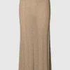 SELECTED STICKAD MIDIKJOL Beige Cheap