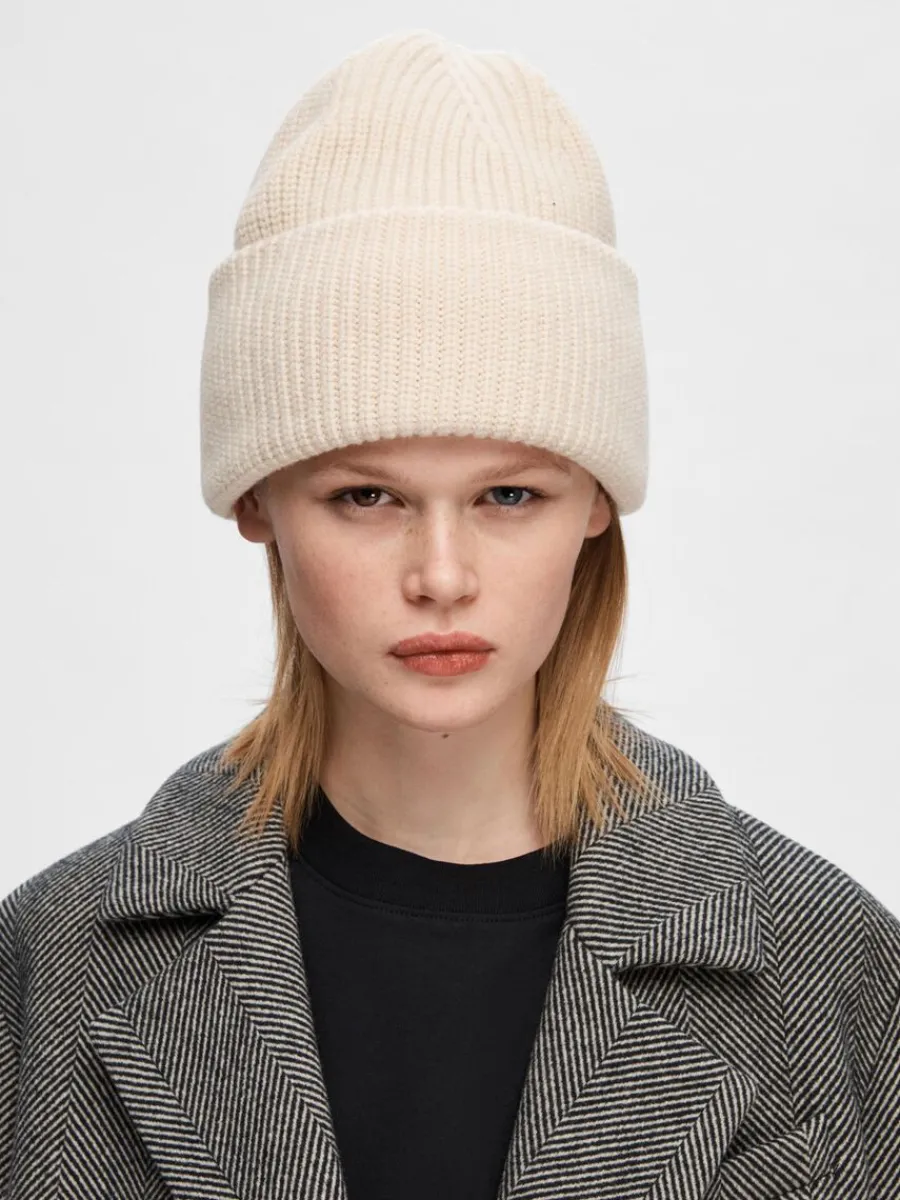 stickad_mssa_0.webp SELECTED STICKAD MÖSSA Beige Flash Sale