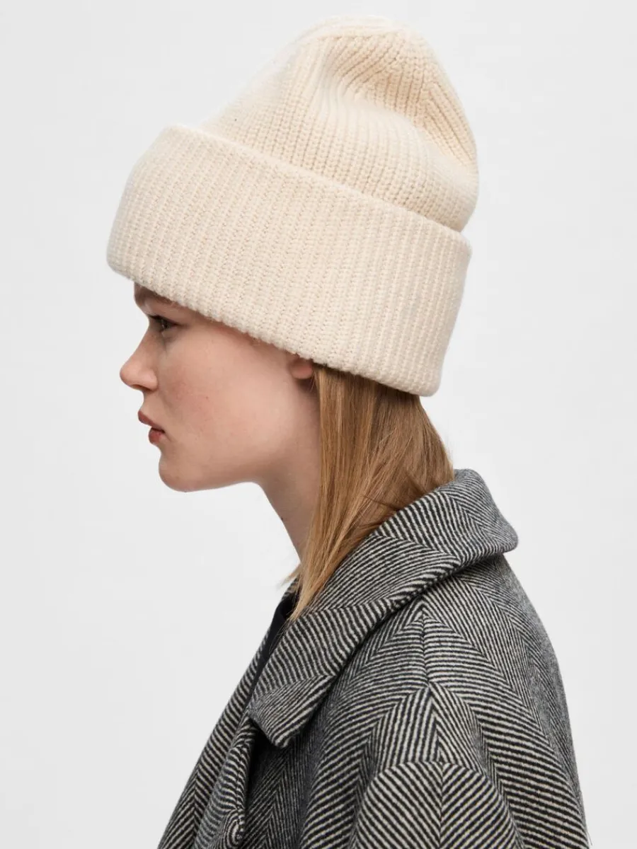 stickad_mssa_2.webp SELECTED STICKAD MÖSSA Beige Flash Sale