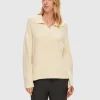 SELECTED STICKAD PIKÉTOPP TRÖJA Beige Store