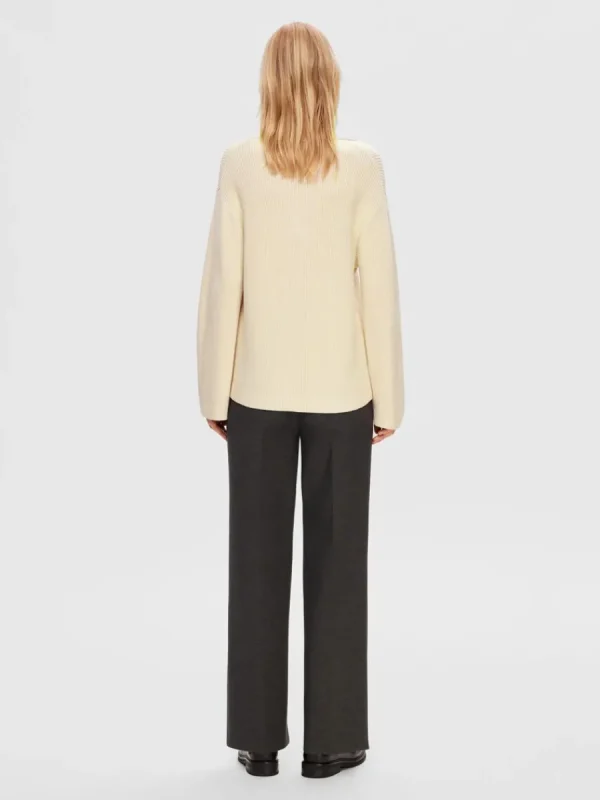 SELECTED STICKAD PIKÉTOPP TRÖJA Beige Store