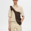 SELECTED STICKAD PIKÉTRÖJA Beige Flash Sale