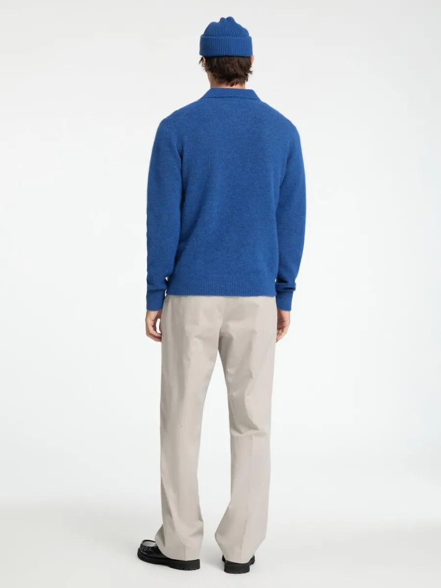 stickad_piktrja_5-3.webp SELECTED STICKAD PIKÉTRÖJA Blue Fashion