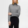 SELECTED STICKAD POLOTRÖJA Grey Cheap
