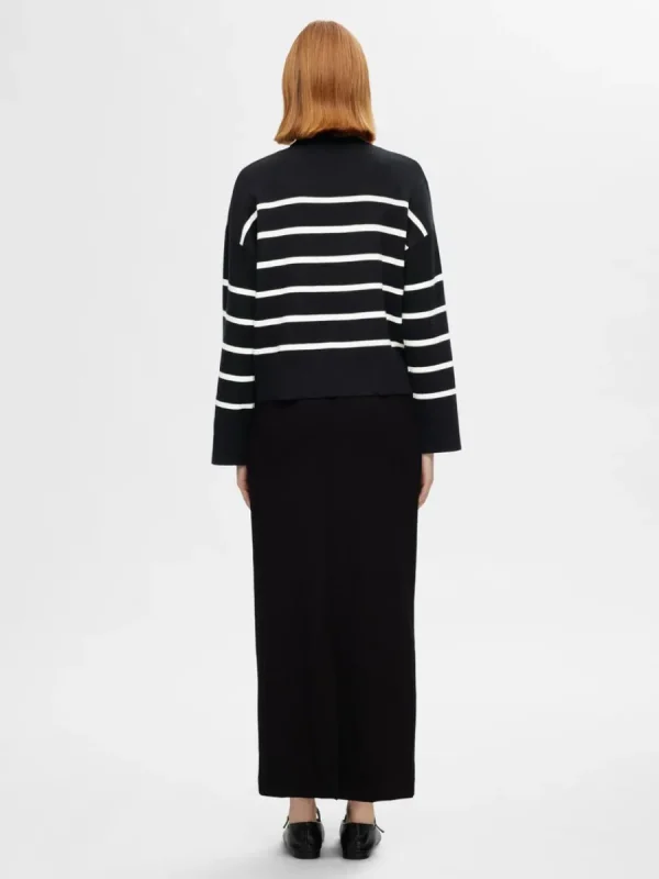 SELECTED STICKAD POLOTRÖJA Black Outlet
